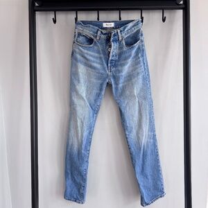 Madewell The Longline Straight Jean Atlin Wash Size 25